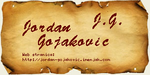 Jordan Gojaković vizit kartica